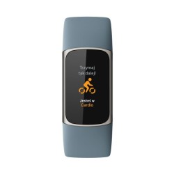USZKODZONY Smartband Fitbit Charge 5 niebieski Bluetooth pulsometr