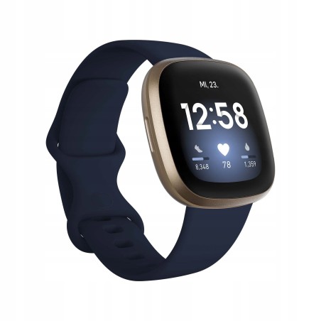 USZKODZONY Smartwatch Fitbit Versa 3 białe paski NFC Bluetooth WiFi OPIS