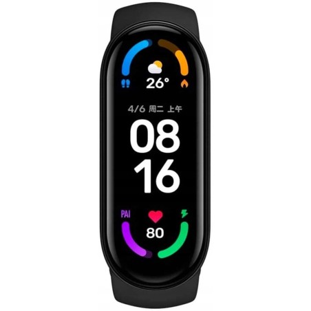 Outlet Smartband Xiaomi Mi Band 6 czarny wyświetlacz 1,56 cala NFC czarny