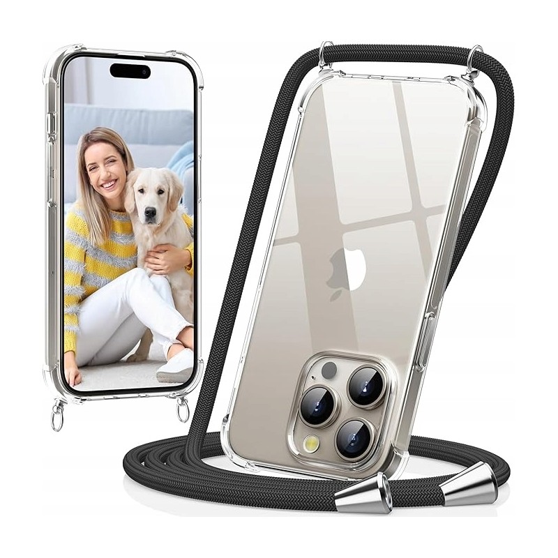 Outlet Etui caslord przeźroczyste kompatybilne z iPhone 15Pro Max z paskiem Outlet Etui caslord przeźroczyste kompatybilne z iPhone 15Pro Max z paskiem