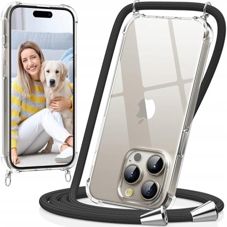 Outlet Etui caslord przeźroczyste kompatybilne z iPhone 15Pro Max z paskiem