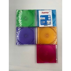 Outlet Hama Slim etui na CD plastikowe 50 sztuk wielokolorowe 5,2mm