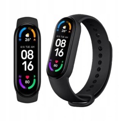 USZKODZONY Smartwatch Xiaomi Mi Band 6 NFC czarny wyświetlacz 1,56cala OPIS