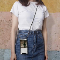 Etui abitku na iPhone X, przezroczysty naszyjnik z TPU