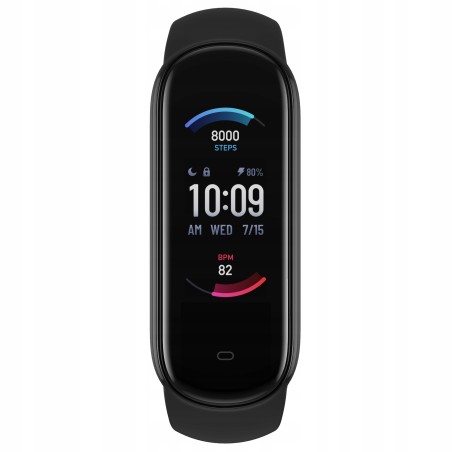 USZKODZONY Smartband Amazfit Band 5 czarny pulsometr bluetooth OPIS