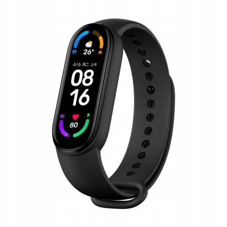 USZKODZONY Smartband Xiaomi Mi Band 6 czarny pulsometr Bluetooth OPIS
