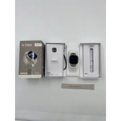 USZKODZONY Smartwatch Fitbit Sense Advanced monitorowanie serca beżowy OPIS
