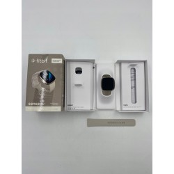 USZKODZONY Smartwatch Fitbit Sense Advanced monitorowanie serca beżowy OPIS