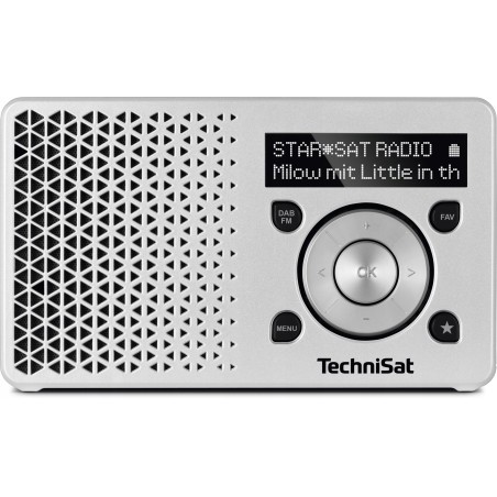 Outlet Radio przenośne TechniSat DigitRadio1 FM DAB+ RDS Biało-srebrne OPIS