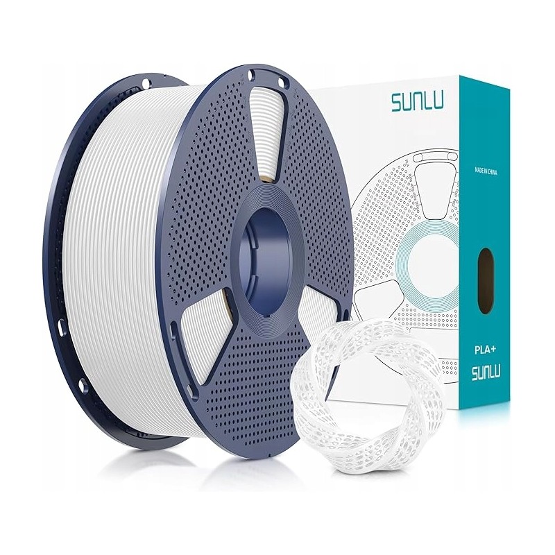 OUTLET FILAMENT SUNLU 1.75 mm PLA+ Plus White Biały do drukarki 3D OPIS