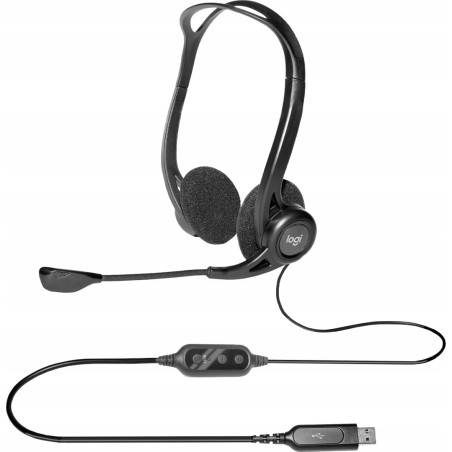 Outlet Logitech 960 Przewodowy zestaw słuchawkowy sterowanie na kablu OPIS