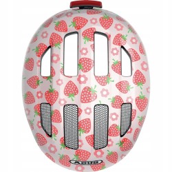 Kask rowerowy dziecięcy Abus Smiley 3.0 LED r. M 50-55cm CE truskawki