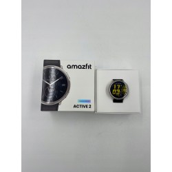 USZKODZONY Smartwatch Amazfit Active 2 Round czarny skórzany pasek OPIS