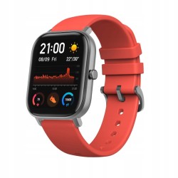 USZKODZONY Smartwatch Amazfit GTS czerwony GPS 5 ATM AMOLED 1.65" OPIS