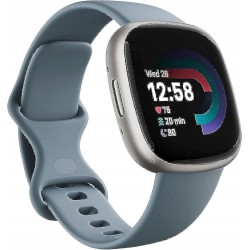USZKODZONY Fitbit Versa 4 Cyfrowy Ekran dotykowy Platyna GPS OPIS