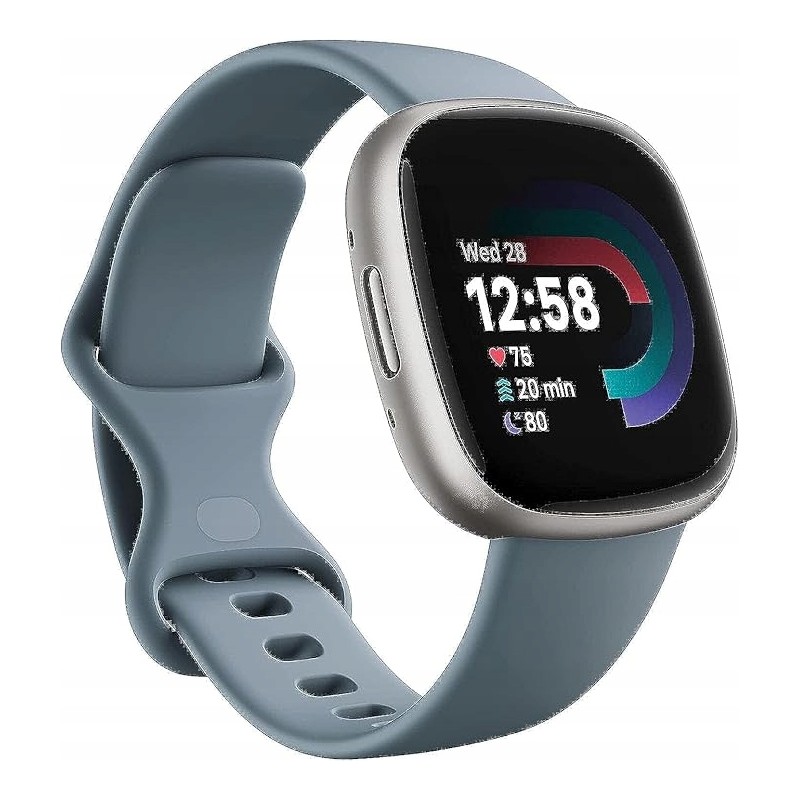 USZKODZONY Fitbit Versa 4 Cyfrowy Ekran dotykowy Platyna GPS OPIS