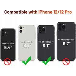 OCASE Zdejmowane etui iPhone 12/12 Pro Magnetyczne etui z portfelem