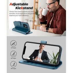 OCASE Zdejmowane etui iPhone 12/12 Pro Magnetyczne etui z portfelem
