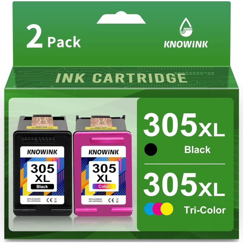 KNOWINK 305 XL tusze kompatybilne z drukarkami HP 305 black + tri color KNOWINK 305 XL tusze kompatybilne z drukarkami HP 305 black + tri color