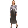 Casualowa sukienka kwiaty Vintage brokat r. L