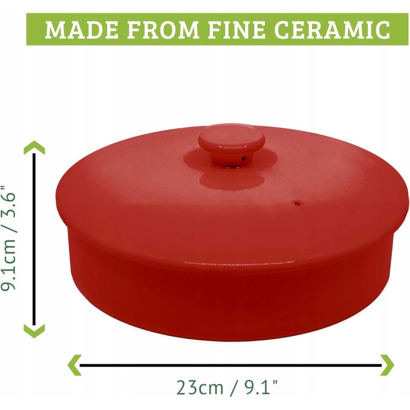 Chef Tacos Ceramiczny podgrzewacz do tortilli 20 cm czerwony do mikrofali Chef Tacos Ceramiczny podgrzewacz do tortilli 20 cm czerwony do mikrofali