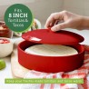 Chef Tacos Ceramiczny podgrzewacz do tortilli 20 cm czerwony do mikrofali
