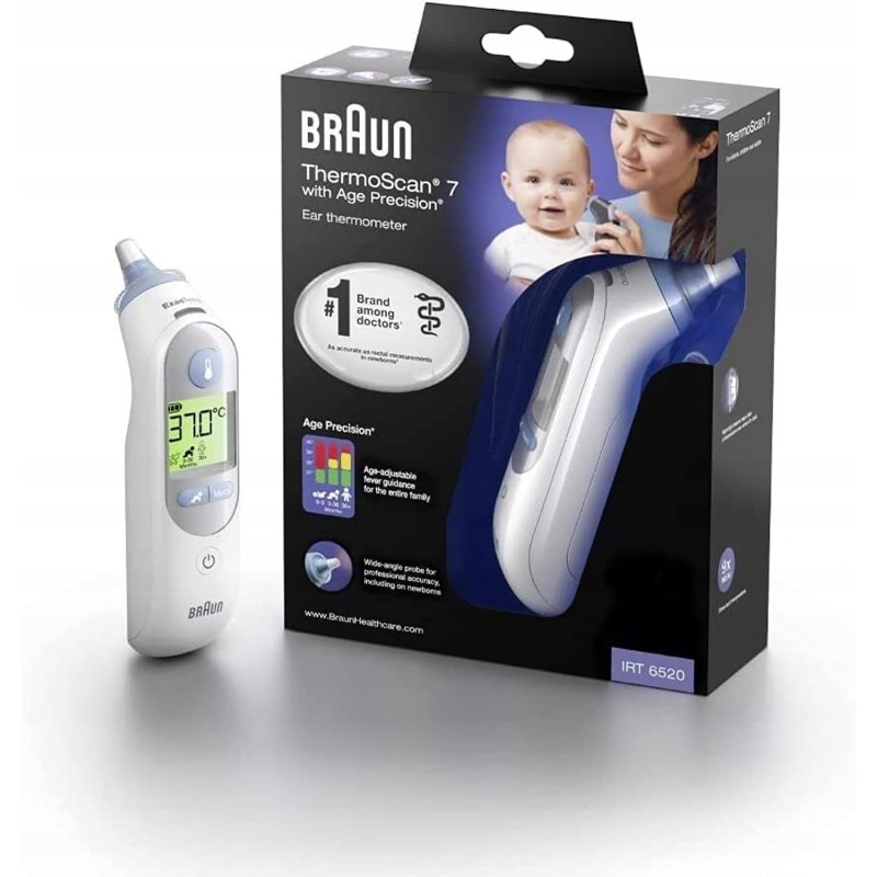 Outlet BRAUN IRT6520 7 TERMOMETR NA PODCZERWIEŃ 117471 wyświetlacz LCD Outlet BRAUN IRT6520 7 TERMOMETR NA PODCZERWIEŃ 117471 wyświetlacz LCD