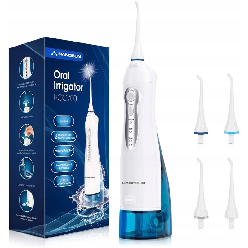 Outlet Irygator Hangsun HOC700 bezprzewodowy 300 ml regulacja cisnienia Outlet Irygator Hangsun HOC700 bezprzewodowy 300 ml regulacja cisnienia
