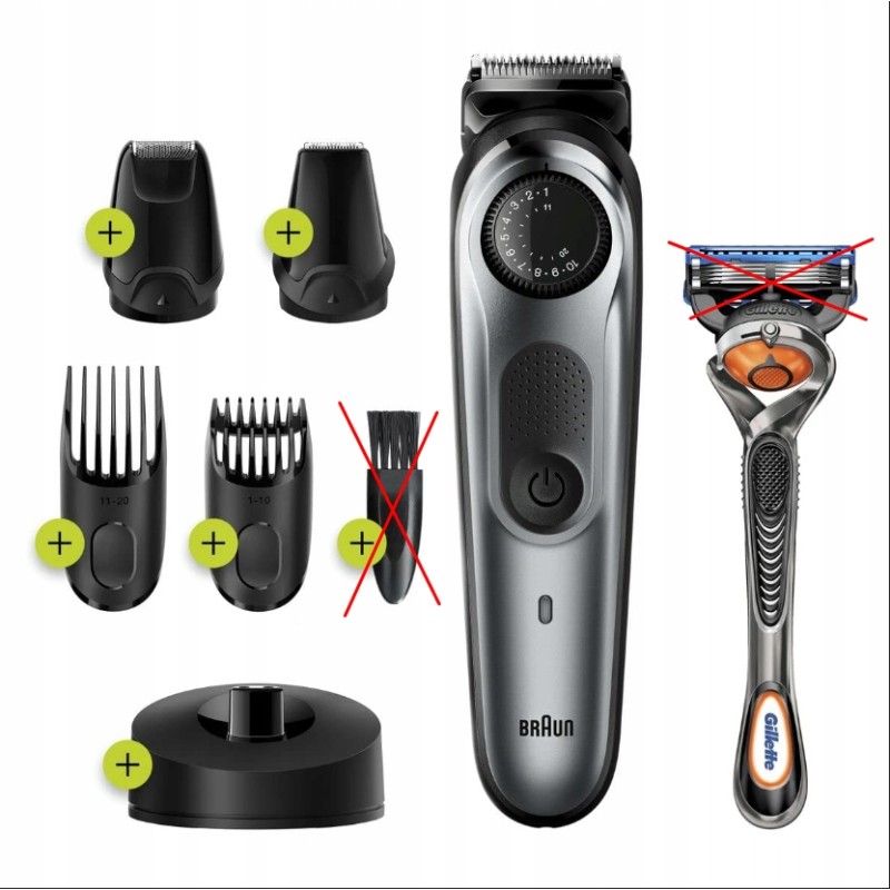 Outlet Trymer Braun BT7240 max 100 min pracy pokrętło do regulacji długości Outlet Trymer Braun BT7240 max 100 min pracy pokrętło do regulacji długości