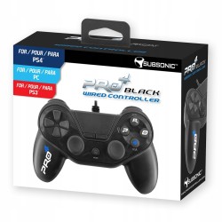 Outlet Kontroler przewodowy pad gamingowy do PS3 PS4 PC czarny OPIS