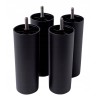IPEA nóżki meblowe 180 mm x 70 mm x 70 mm czarne 4 sztuki