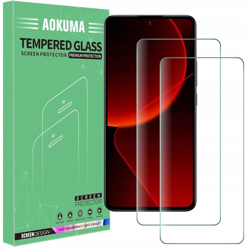 Outlet AOKUMA Szkło pancerne do Xiaomi 13T/13T Pro 2 sztuki o twardości 9H