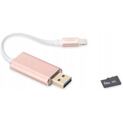 Outlet Czytnik microSD zewnętrzny Ednet Apple lightning łatwy w obsłudze