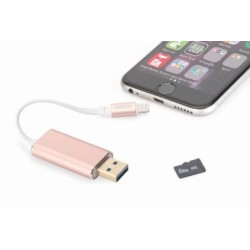 Outlet Czytnik microSD zewnętrzny Ednet Apple lightning łatwy w obsłudze