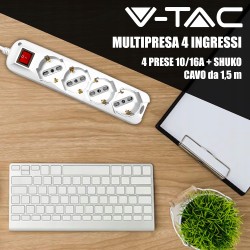 V-TAC Zasilacz wielofunkcyjny z przełącznikiem i kablem 1,5 metra, typ L IT
