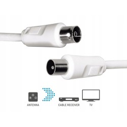 Outlet Kabel antenowy Hama 75 dB 1,5 m płynna transmisja