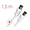 Outlet Kabel antenowy Hama 75 dB 1,5 m płynna transmisja