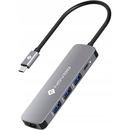 Outlet NOVOO koncentrator USB C, adapter 5 w 1