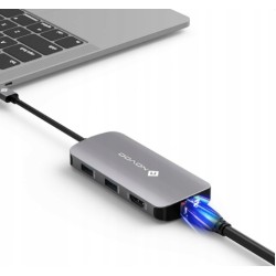 Outlet NOVOO koncentrator USB C, adapter 5 w 1