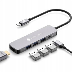 Outlet NOVOO koncentrator USB C, adapter 5 w 1