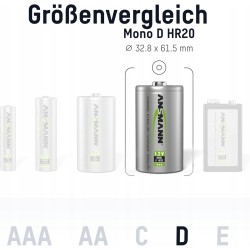 Outlet Akumulatorki Ansmann 5030922 maxE Mono D (HR20) 5000 mAh 2 sztuki