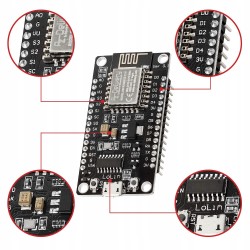 AZDelivery 4 sztuki NodeMCU Lolin V3 Moduł ESP8266 ESP-12F WIFI do Arduino