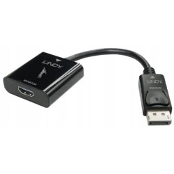 Outlet Lindy 41068 przejściówka adapter DisplayPort 1.2 HDMI 2.0 czarny