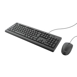 Outlet KLAWIATURA I MYSZ PRZEWODOWA USB ZESTAW TRUST membranowa układ DE