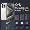 Outlet JETech Etui dla iPhone 15 Pro 6,1 Cali Odporny na Wstrząsy