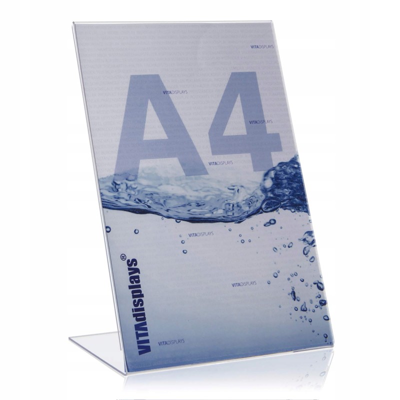 Outlet Stojak stołowy DIN A4 reklamowy przezroczysty grubość materiału 2 mm