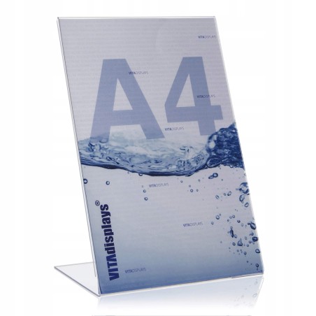 Outlet Stojak stołowy DIN A4 reklamowy przezroczysty grubość materiału 2 mm