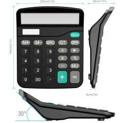 USZKODZONY Kalkulator Helect H1001-Calculator-BK 12 cyfrowy wyświetlacz