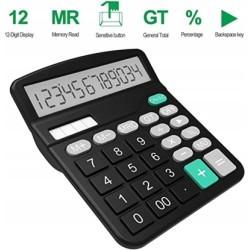 USZKODZONY Kalkulator Helect H1001-Calculator-BK 12 cyfrowy wyświetlacz