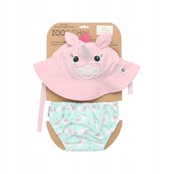 Zoocchini Pieluszka Kąpielowa z Czapką Jednorożec 3-6m filtr UPF +50